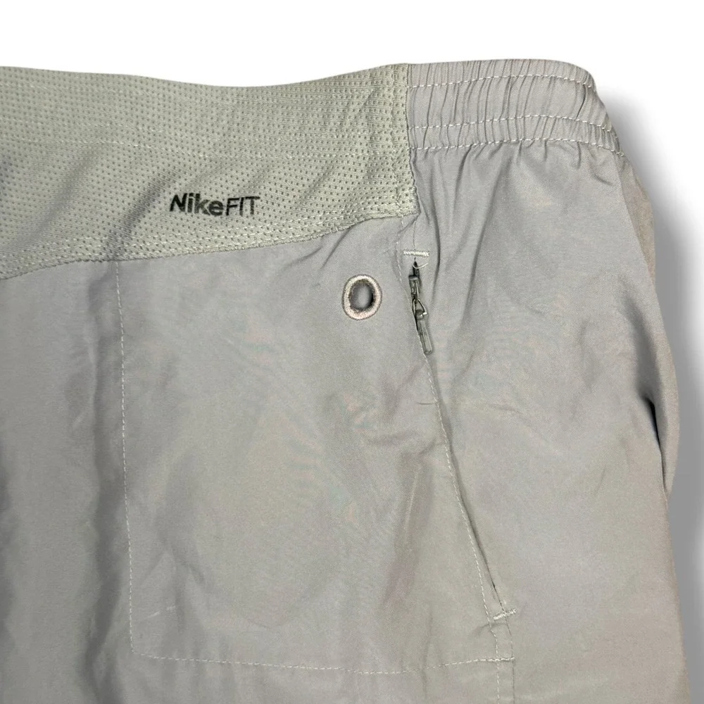 Nike Running Shorts Men‎ Medium Gray Athletic Nylon Fit Dry 5